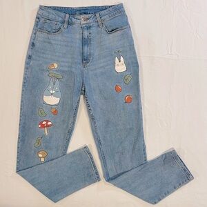 Hot Topic My Neighbor Totoro Mom Jeans Juniors 9 Studio Ghibli Soot Sprite Denim